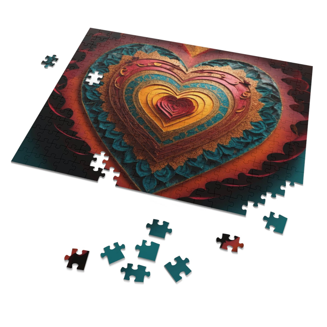 Intricate Heart Mandala - Jigsaw Puzzle (100, 252, 500, 1000 pieces) - Puzzle - g(0D·IO) - 29.25" × 19.75" (1000 pcs) - -