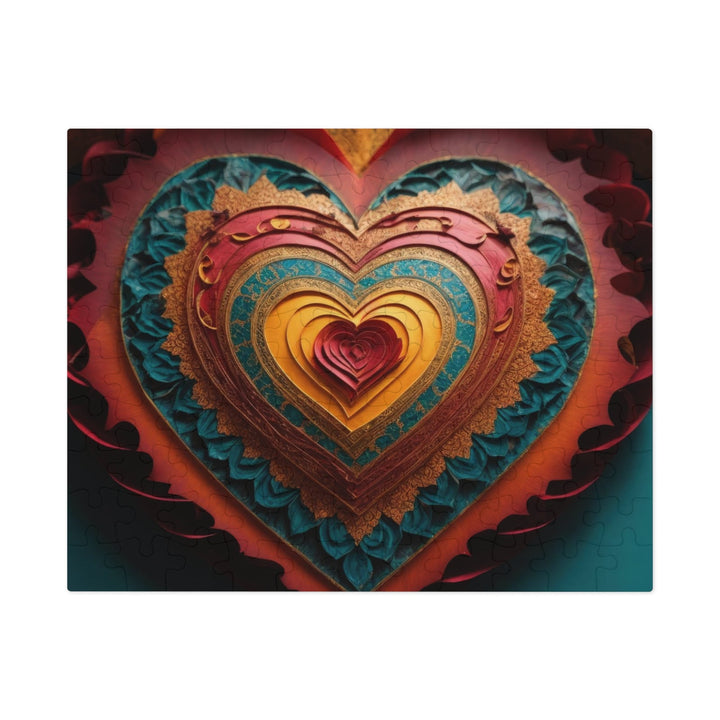 Intricate Heart Mandala - Jigsaw Puzzle (100, 252, 500, 1000 pieces) - Puzzle - g(0D·IO) - 9.6" × 8" (110 pcs) - -