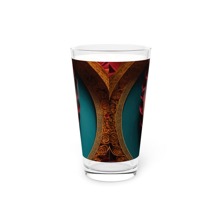 Intricate Heart Mandala - Pint Glass - Mug - g(0D·IO) - 16oz - -