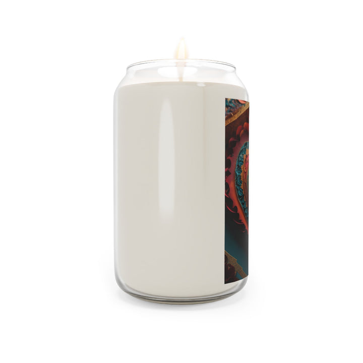 Intricate Heart Mandala - Scented Candle - Home Decor - g(0D·IO) - Vanilla Bean - 13.75oz -