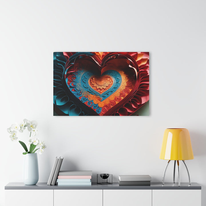 Intricate Layered Heart - Acrylic Prints (French Cleat Hanging) - Home Decor - g(0D·IO) - 24" x 36" (Vertical) - 0.25'' -