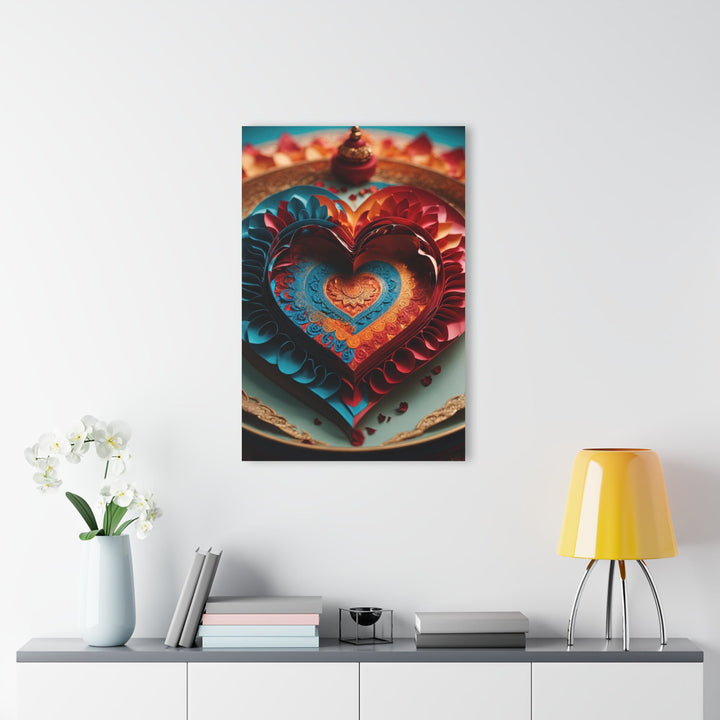 Intricate Layered Heart - Acrylic Prints (French Cleat Hanging) - Home Decor - g(0D·IO) - 24" x 36" (Vertical) - 0.25'' -
