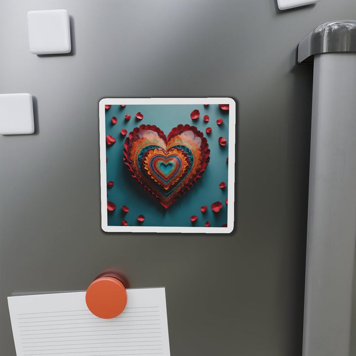 Intricate Layered Heart - Die-cut Magnet - Home Decor - g(0D·IO) - 6 × 6" - Die-Cut - 1 pc