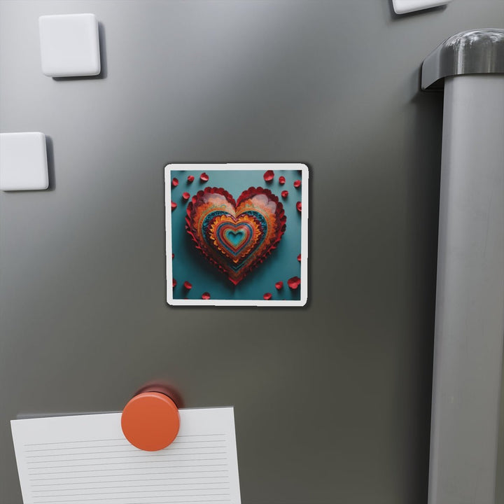 Intricate Layered Heart - Die-cut Magnet - Home Decor - g(0D·IO) - 6 × 6" - Die-Cut - 1 pc
