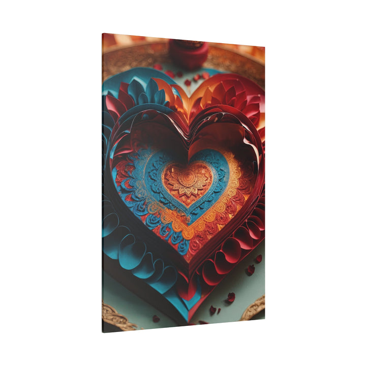 Intricate Layered Heart - Matte Canvas - Canvas - g(0D·IO) - 32" x 32" (Square) - 0.75'' -