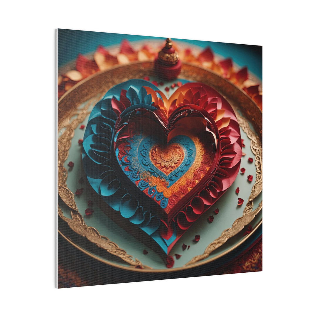 Intricate Layered Heart - Matte Canvas - Canvas - g(0D·IO) - 32" x 32" (Square) - 0.75'' -