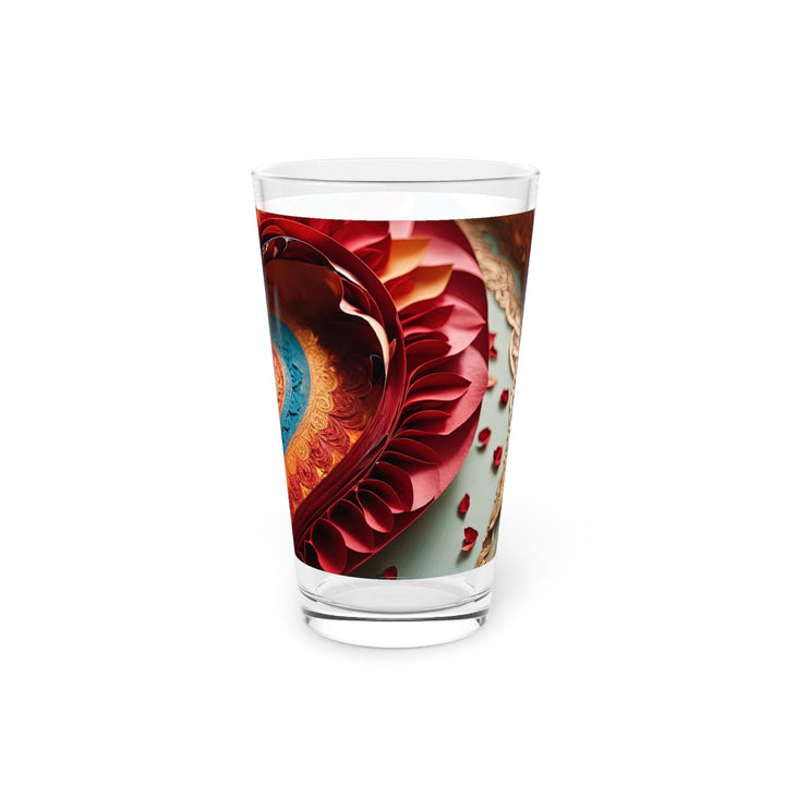 Intricate Layered Heart - Pint Glass - Mug - g(0D·IO) - 16oz - -