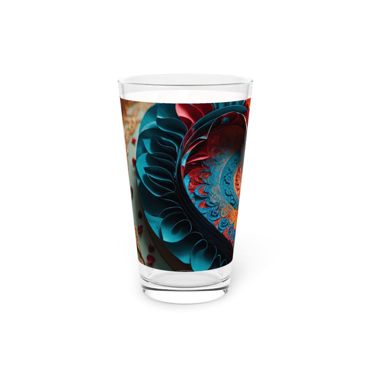 Intricate Layered Heart - Pint Glass - Mug - g(0D·IO) - 16oz - -