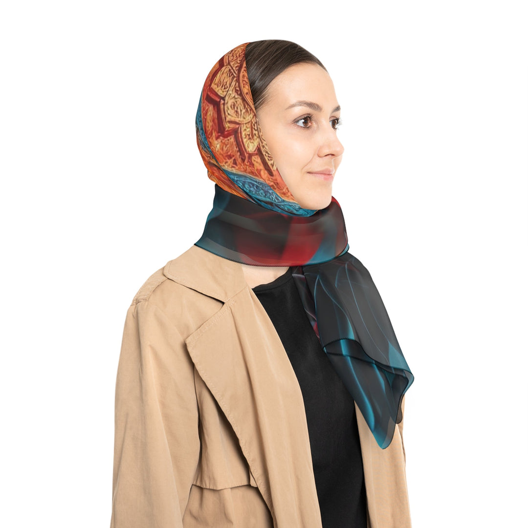 Intricate Layered Heart - Poly Scarf - Accessories - g(0D·IO) - Poly chiffon - 50" × 50" -