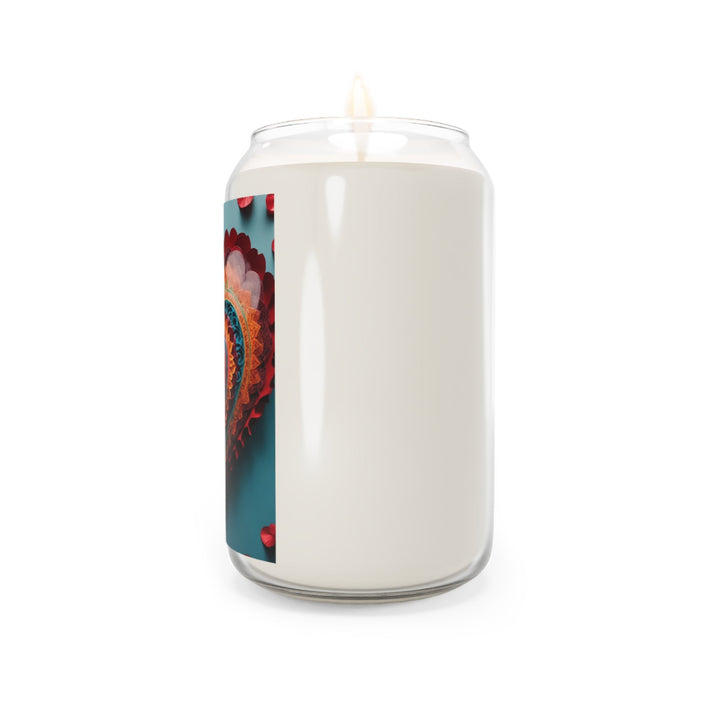Intricate Layered Heart - Scented Candle - Home Decor - g(0D·IO) - Vanilla Bean - 13.75oz -
