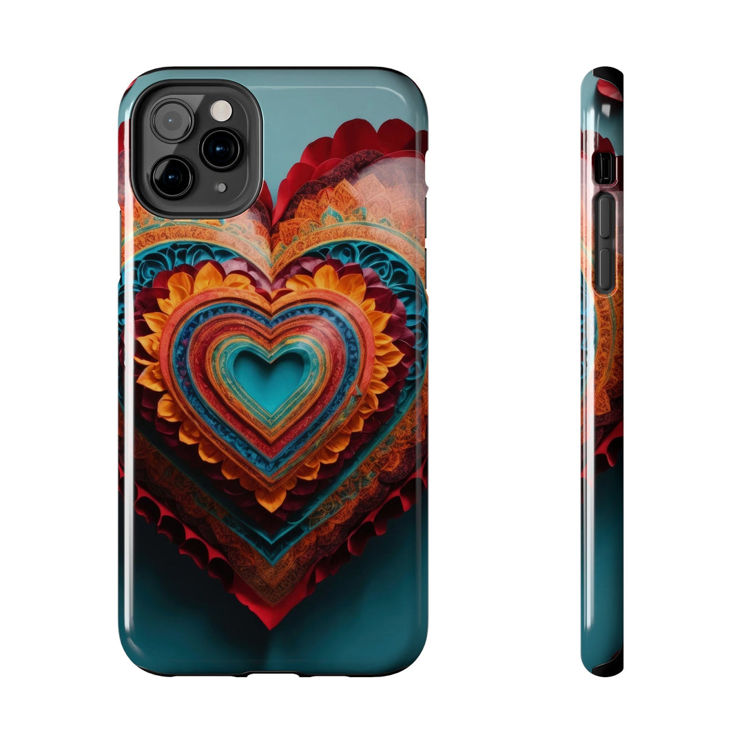 Intricate Layered Heart - Tough Phone Case - Phone Case - g(0D·IO) - iPhone 11 Pro Max - -