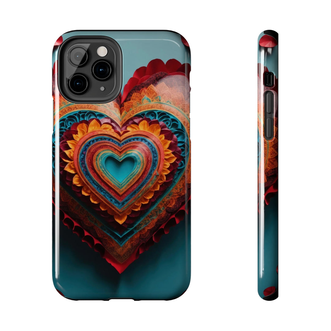 Intricate Layered Heart - Tough Phone Case - Phone Case - g(0D·IO) - iPhone 11 Pro - -