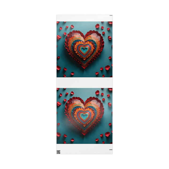 Intricate Layered Heart - Wrapping Paper - Home Decor - g(0D·IO) - 30'' x 72'' - Glossy -