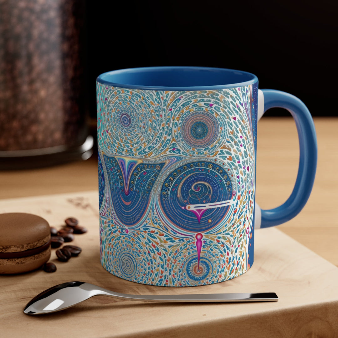 Intricate Love Mandala - Accent Coffee Mug - Mug - g(0D·IO) - Pink - 11oz -