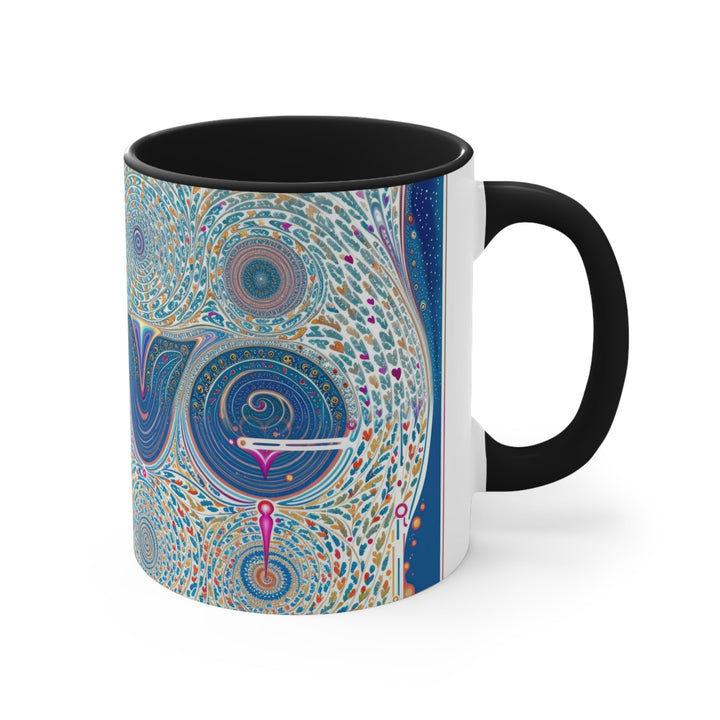 Intricate Love Mandala - Accent Coffee Mug - Mug - g(0D·IO) - Pink - 11oz -