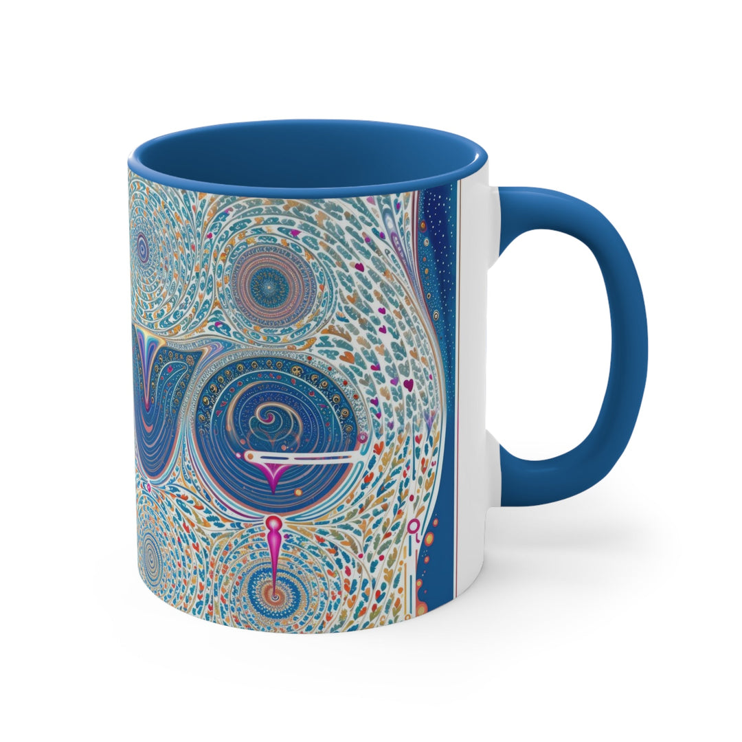 Intricate Love Mandala - Accent Coffee Mug - Mug - g(0D·IO) - Pink - 11oz -