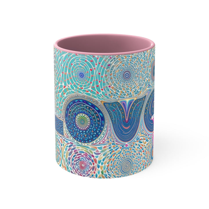 Intricate Love Mandala - Accent Coffee Mug - Mug - g(0D·IO) - Pink - 11oz -