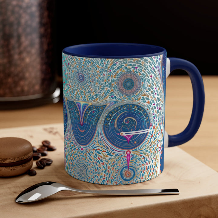 Intricate Love Mandala - Accent Coffee Mug - Mug - g(0D·IO) - Pink - 11oz -