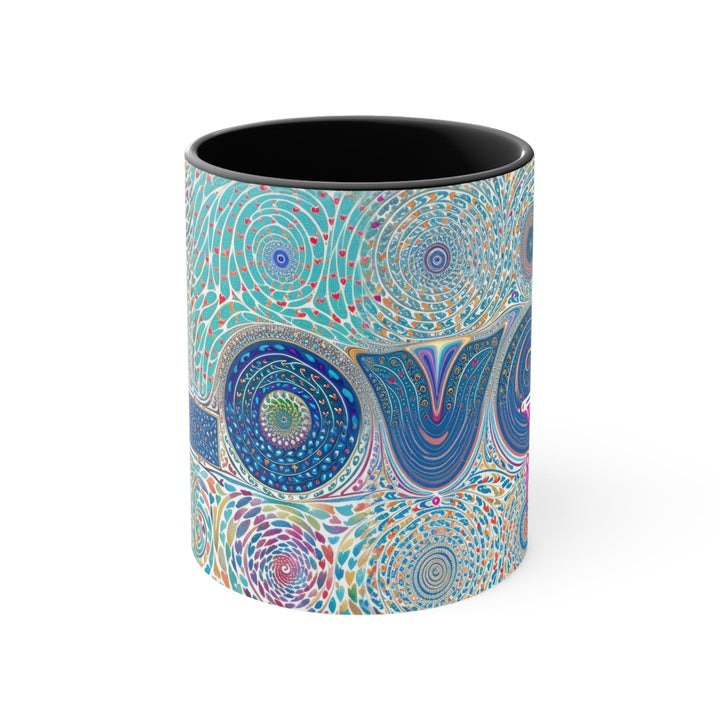 Intricate Love Mandala - Accent Coffee Mug - Mug - g(0D·IO) - Black - 11oz -