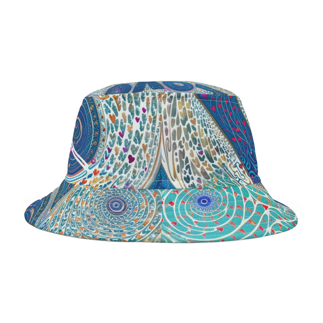 Intricate Love Mandala - Bucket Hat - Hats - g(0D·IO) - Large - White stitching -