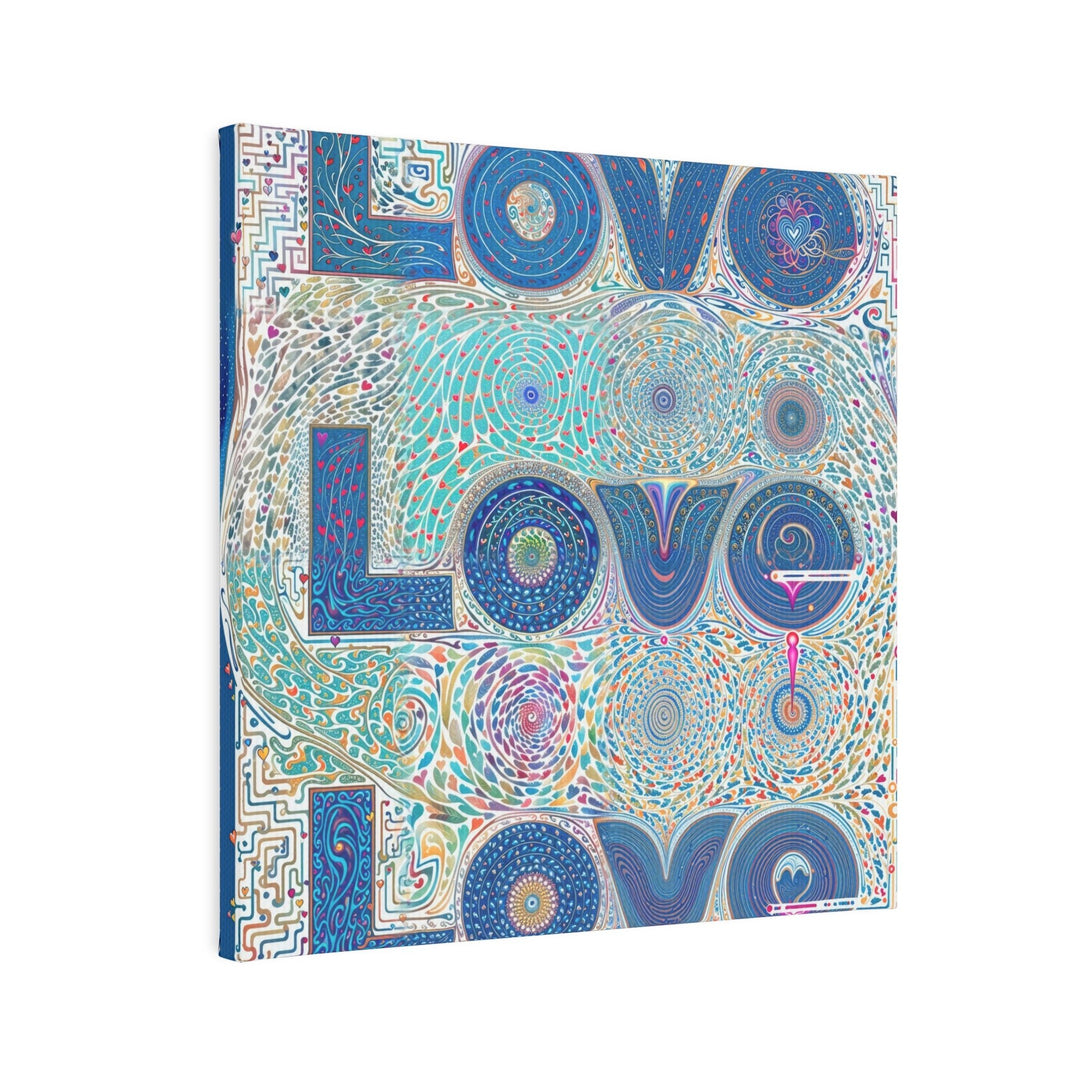 Intricate Love Mandala - Canvas Photo Tile - Canvas - g(0D·IO) - 8" x 8" (Square) - 0.5" -