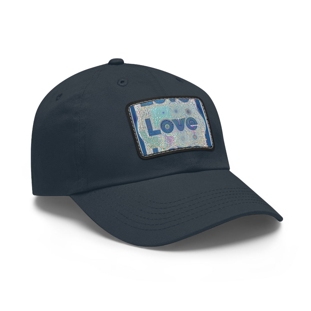 Intricate Love Mandala - Dad Hat - Hats - g(0D·IO) - White / Black patch - Rectangle - One size