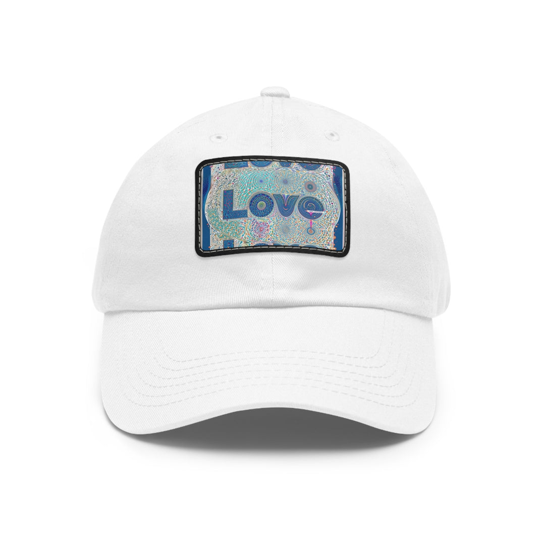 Intricate Love Mandala - Dad Hat - Hats - g(0D·IO) - White / Black patch - Rectangle - One size