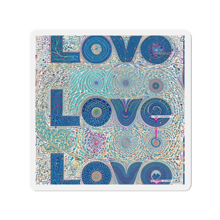 Intricate Love Mandala - Die-cut Magnet - Home Decor - g(0D·IO) - 2" x 2" - Die-Cut - 1 pc