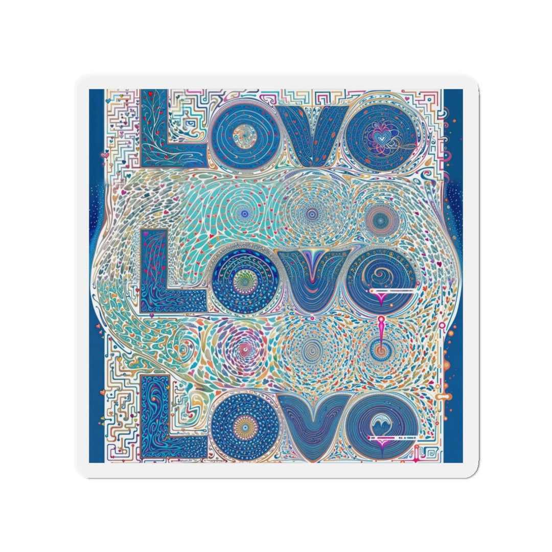 Intricate Love Mandala - Die-cut Magnet - Home Decor - g(0D·IO) - 5" x 5" - Die-Cut - 1 pc