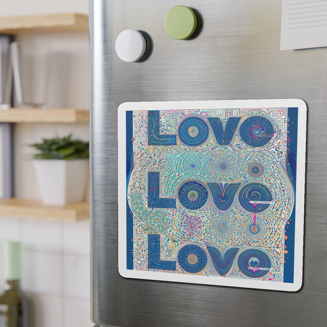 Intricate Love Mandala - Die-cut Magnet - Home Decor - g(0D·IO) - 6 × 6" - Die-Cut - 1 pc