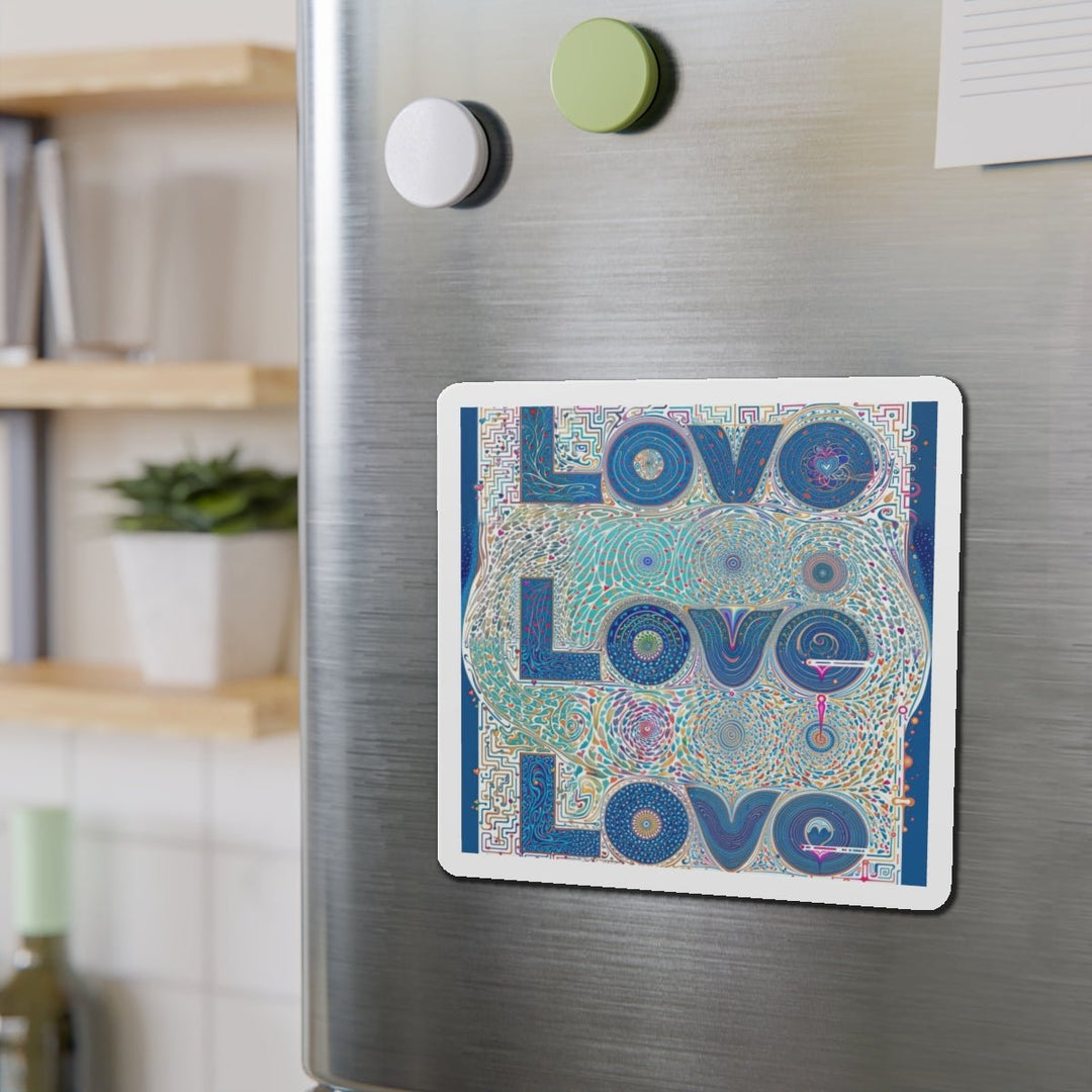Intricate Love Mandala - Die-cut Magnet - Home Decor - g(0D·IO) - 6 × 6" - Die-Cut - 1 pc
