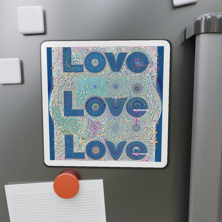 Intricate Love Mandala - Die-cut Magnet - Home Decor - g(0D·IO) - 6 × 6" - Die-Cut - 1 pc