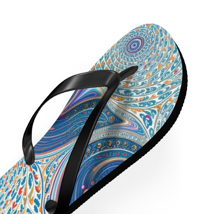 Intricate Love Mandala - Flip Flops - Shoes - g(0D·IO) - XL - Black sole -