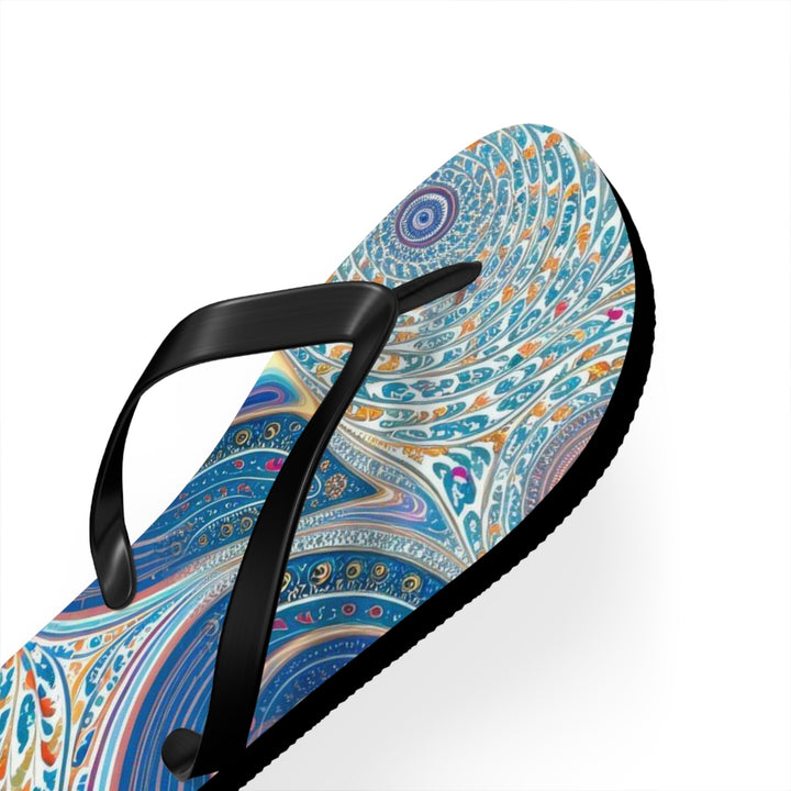 Intricate Love Mandala - Flip Flops - Shoes - g(0D·IO) - XL - Black sole -