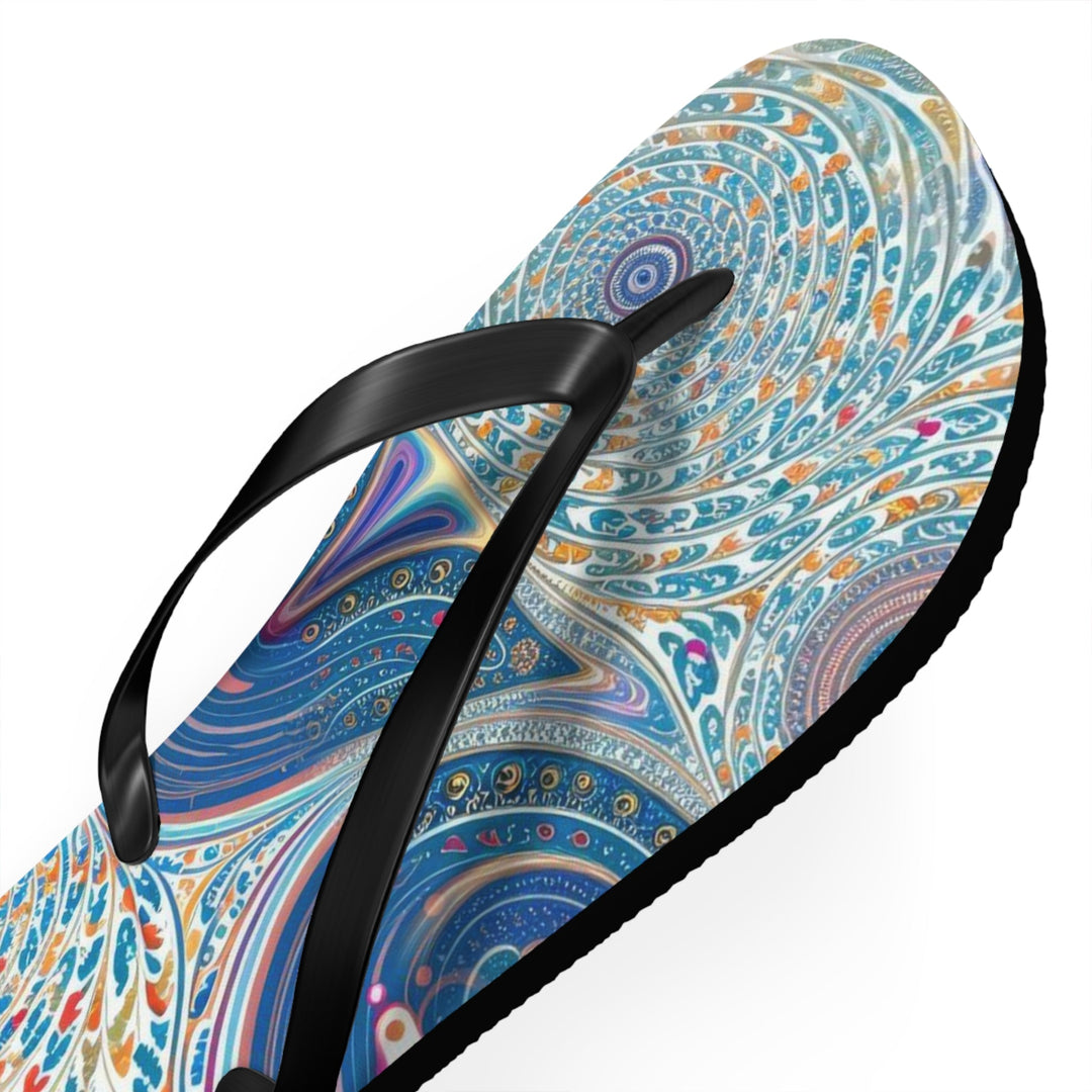 Intricate Love Mandala - Flip Flops - Shoes - g(0D·IO) - XL - Black sole -