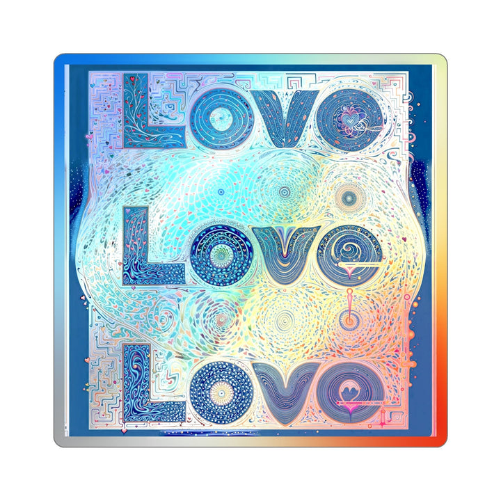 Intricate Love Mandala - Holographic Die-Cut Sticker - Paper products - g(0D·IO) - 3" × 3" - Die-Cut - Holographic