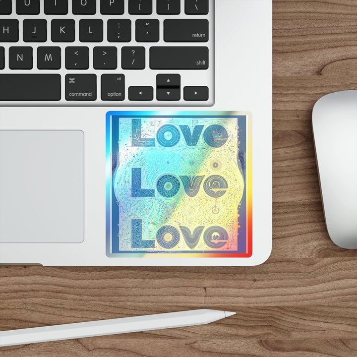 Intricate Love Mandala - Holographic Die-Cut Sticker - Paper products - g(0D·IO) - 5" × 5" - Die-Cut - Holographic