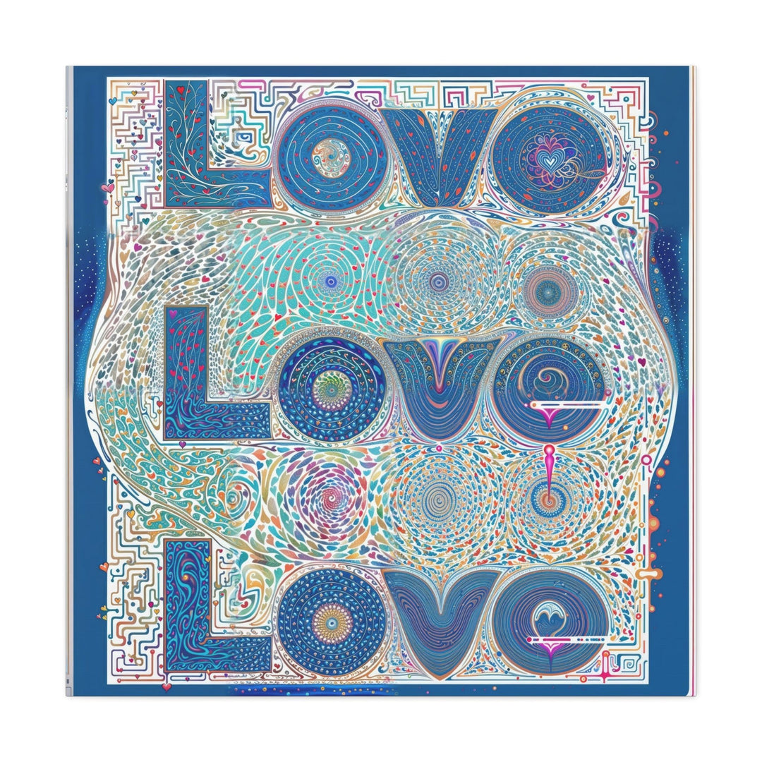 Intricate Love Mandala - Matte Canvas Print 1.25" - Canvas - g(0D·IO) - 36" x 36" - 1.25" -