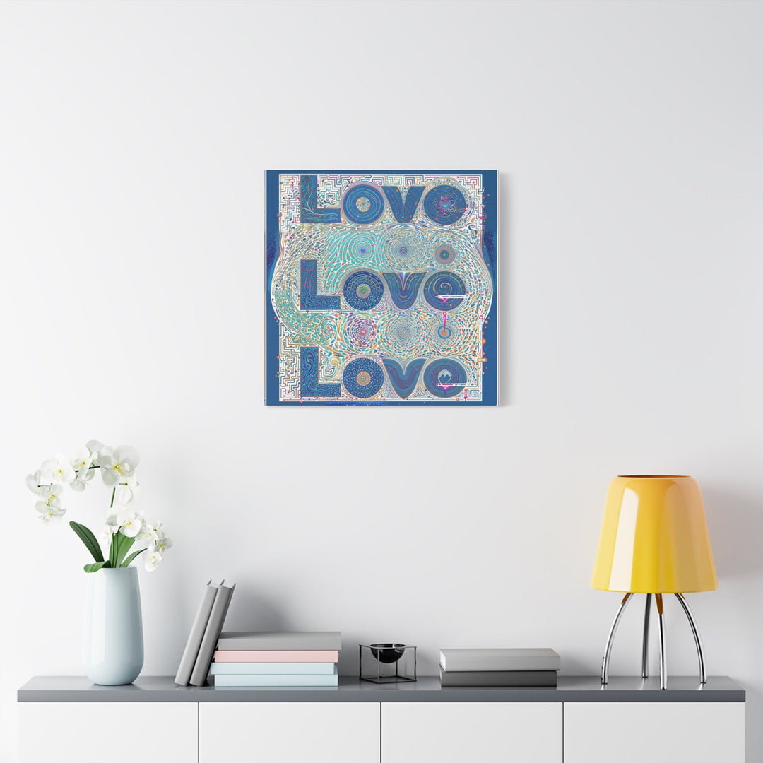 Intricate Love Mandala - Matte Canvas Print 1.25" - Canvas - g(0D·IO) - 36" x 36" - 1.25" -