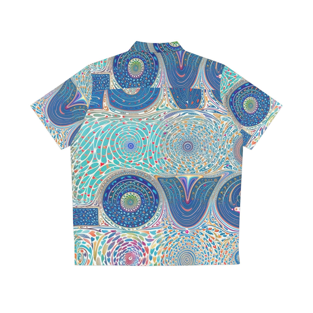 Intricate Love Mandala - Men's Hawaiian Shirt - All Over Prints - g(0D·IO) - S - Black -