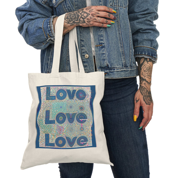 Intricate Love Mandala - Natural Tote Bag - Bags - g(0D·IO) - 15" x 16" - Natural -