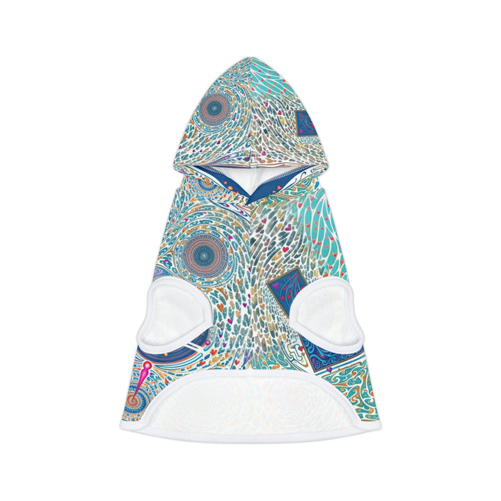 Intricate Love Mandala - Pet Hoodie - Pets - g(0D·IO) - XXS - White Rib -