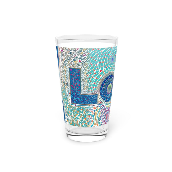 Intricate Love Mandala - Pint Glass - Mug - g(0D·IO) - 16oz - -