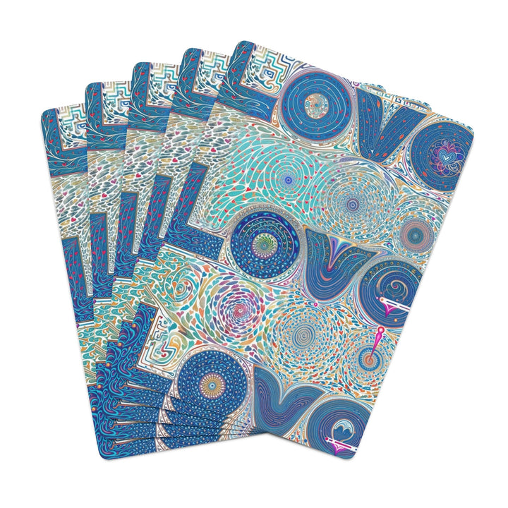 Intricate Love Mandala - Poker Cards - Paper products - g(0D·IO) - 2.47" x 3.47" - White - Semi Glossy