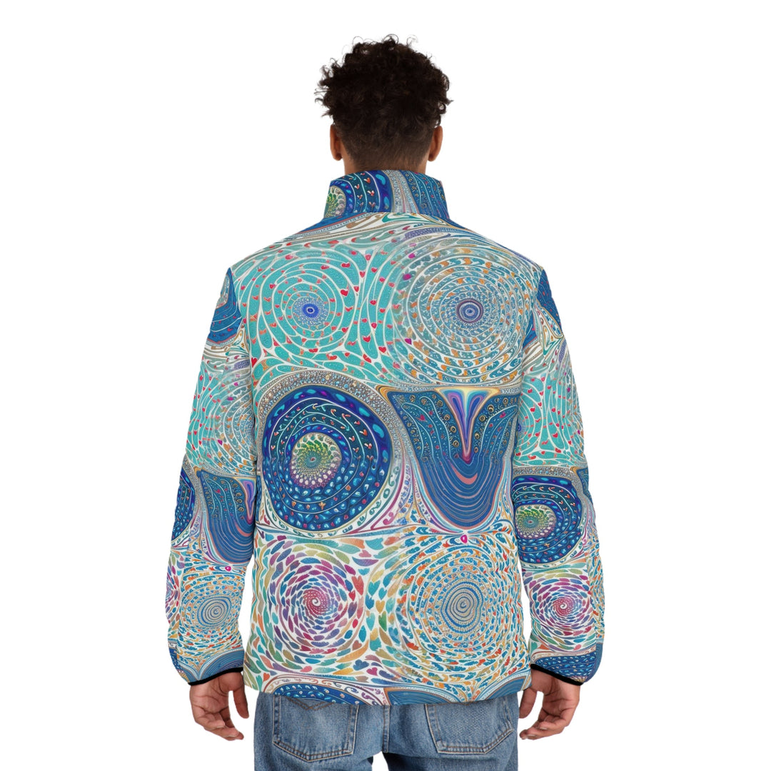 Intricate Love Mandala - Puffer Jacket - All Over Prints - g(0D·IO) - S - Black zipper -