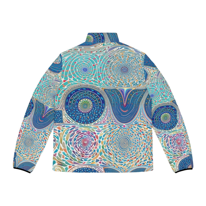 Intricate Love Mandala - Puffer Jacket - All Over Prints - g(0D·IO) - S - Black zipper -