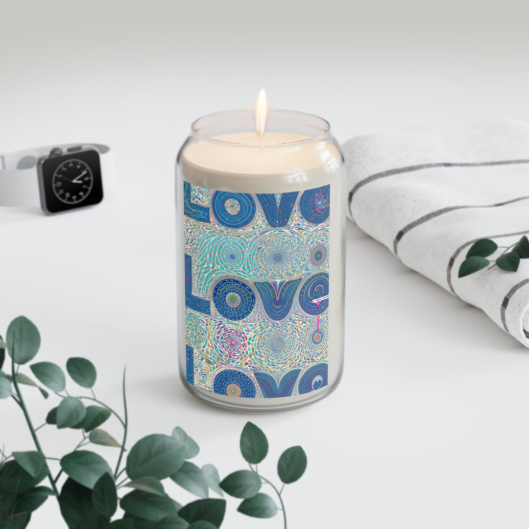 Intricate Love Mandala - Scented Candle - Home Decor - g(0D·IO) - Vanilla Bean - 13.75oz -