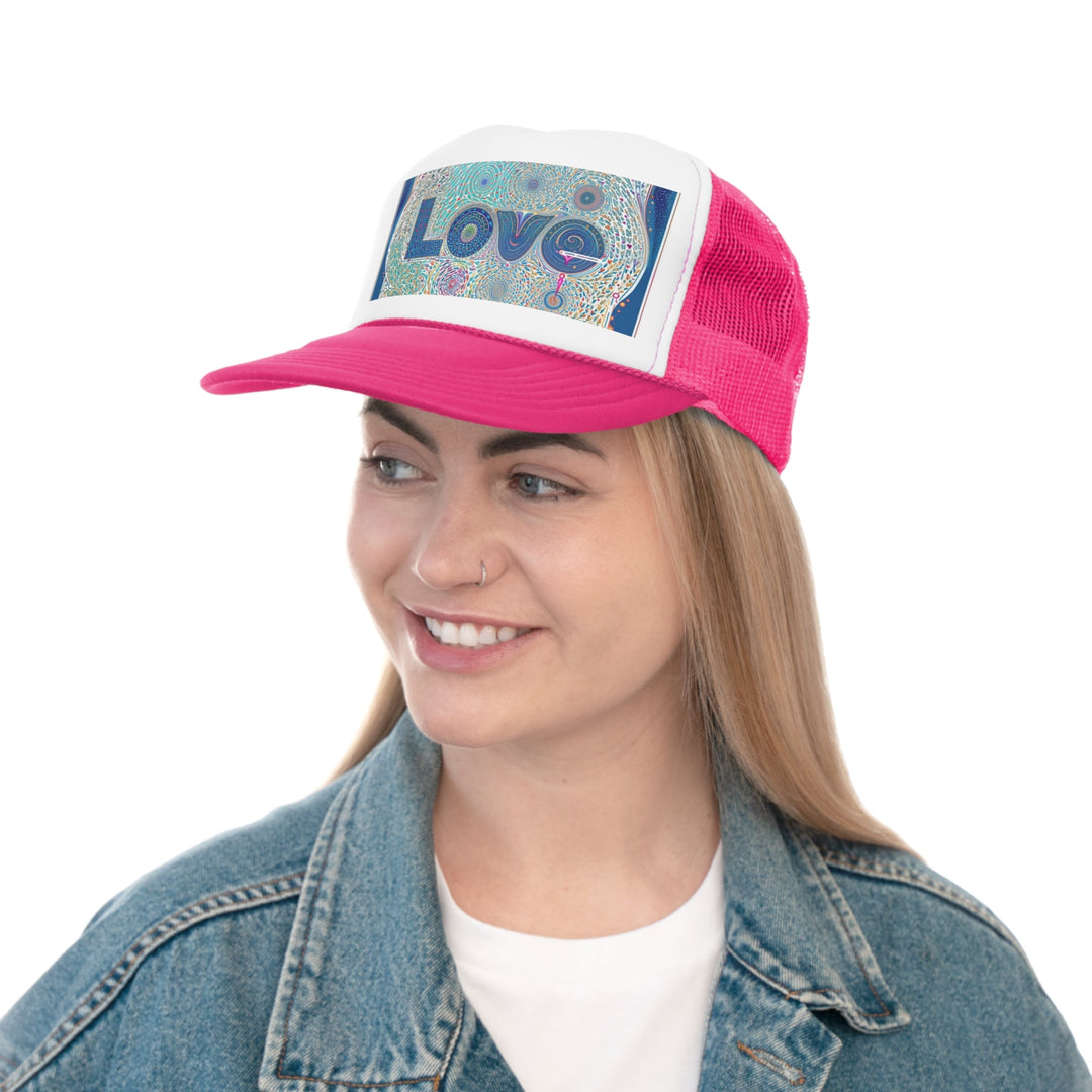 Intricate Love Mandala - Trucker Hat - Hats - g(0D·IO) - Pink - One size -