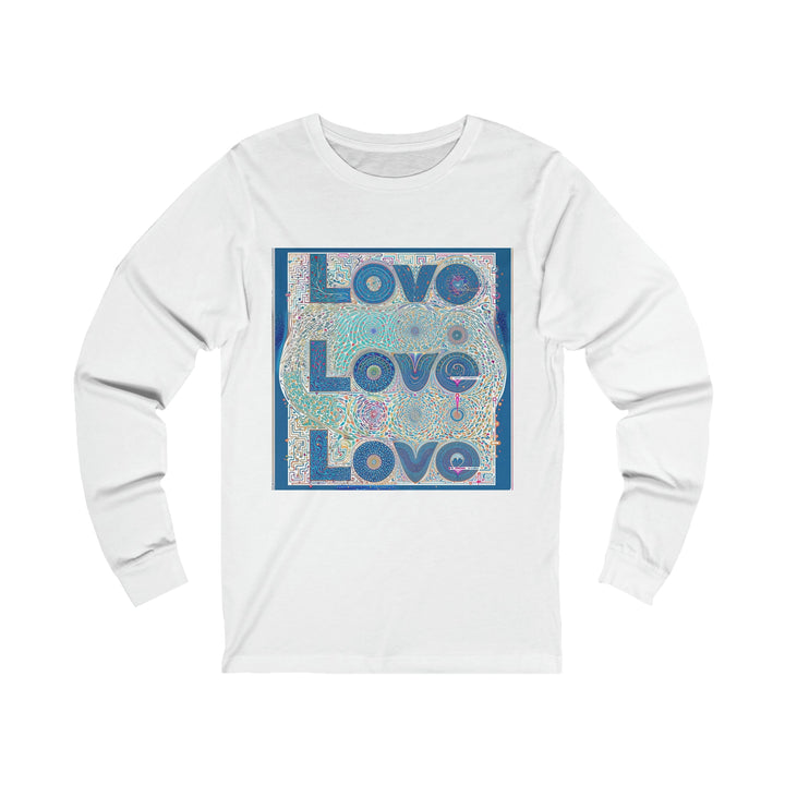 Intricate Love Mandala - Unisex Jersey Long Sleeve Tee - Long-sleeve - g(0D·IO) - S - White -