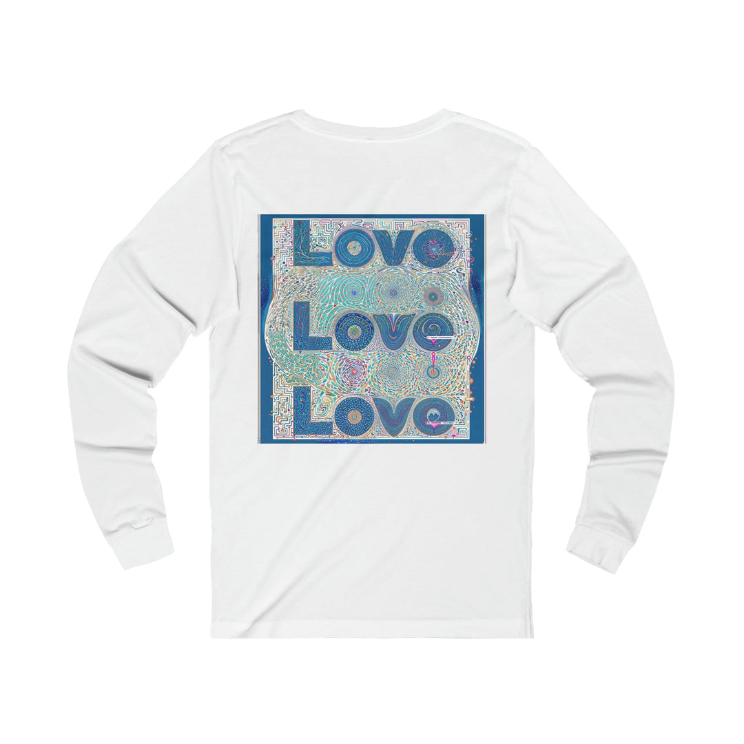 Intricate Love Mandala - Unisex Jersey Long Sleeve Tee - Long-sleeve - g(0D·IO) - S - Heather Forest -